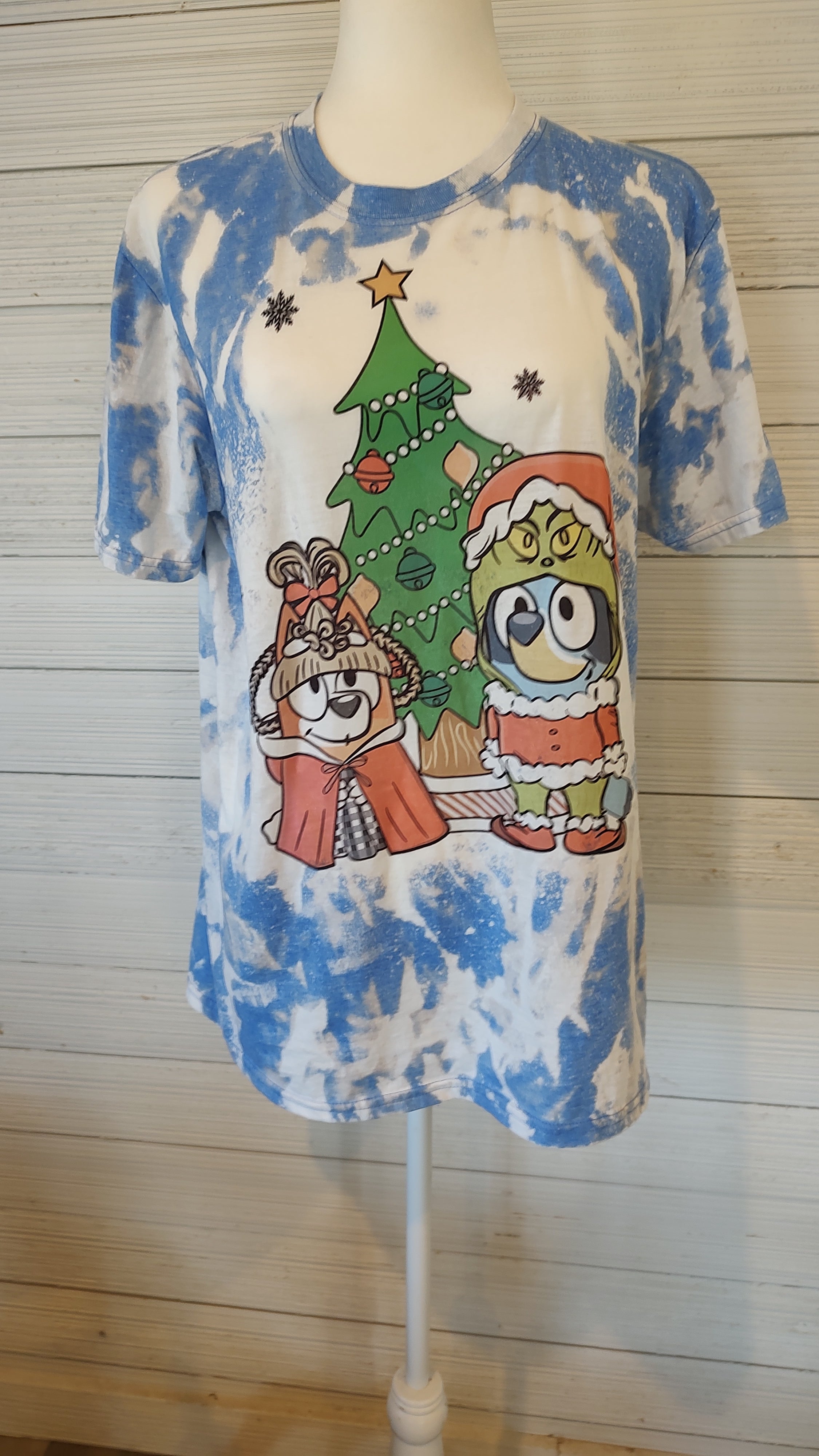 Christmas Bluey short sleeve Tee Shirt