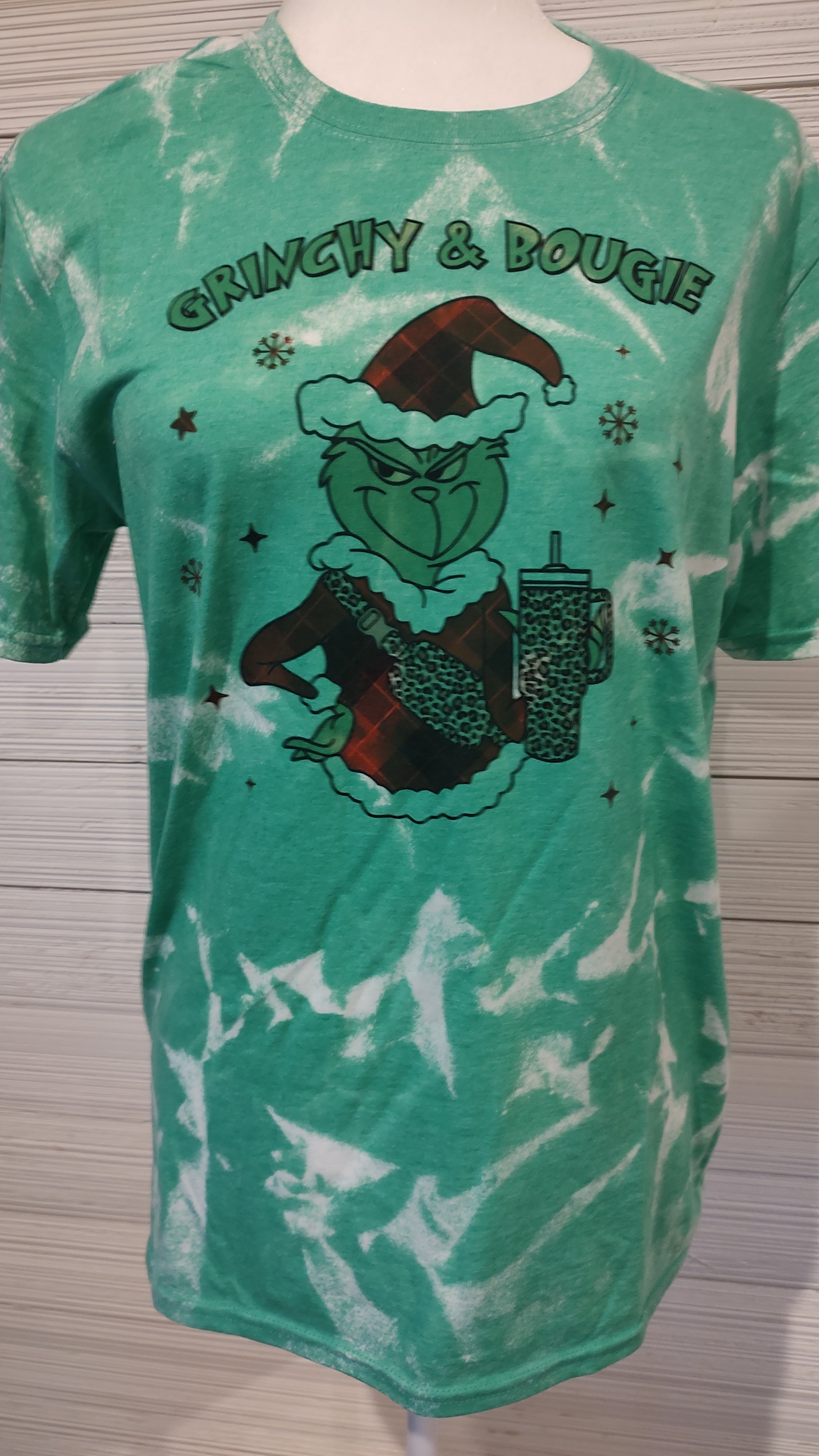 Short sleeve t-shirt Green Grinchy & Bougie