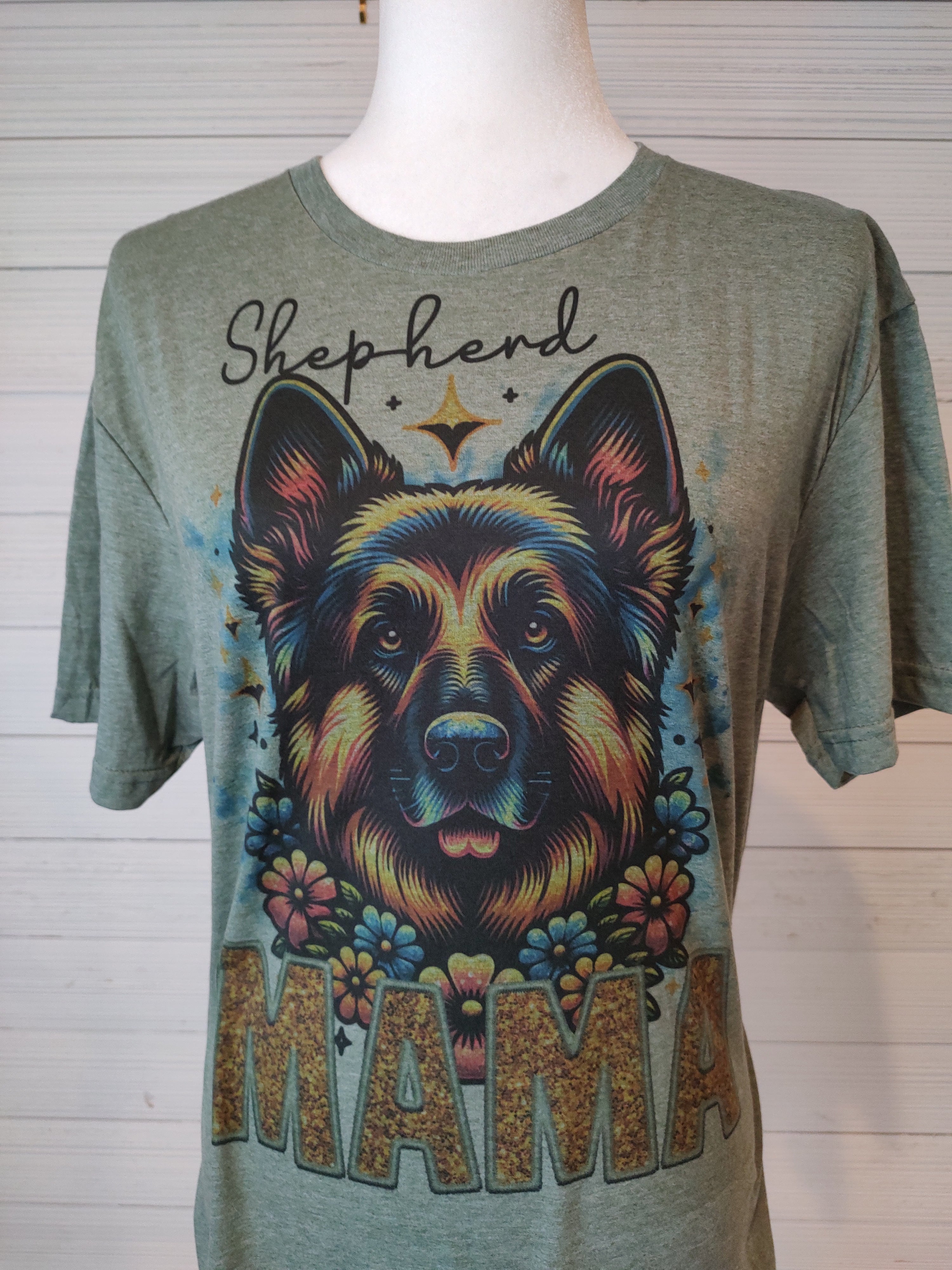 Tan & Black Shepherd Mama T-Shirt