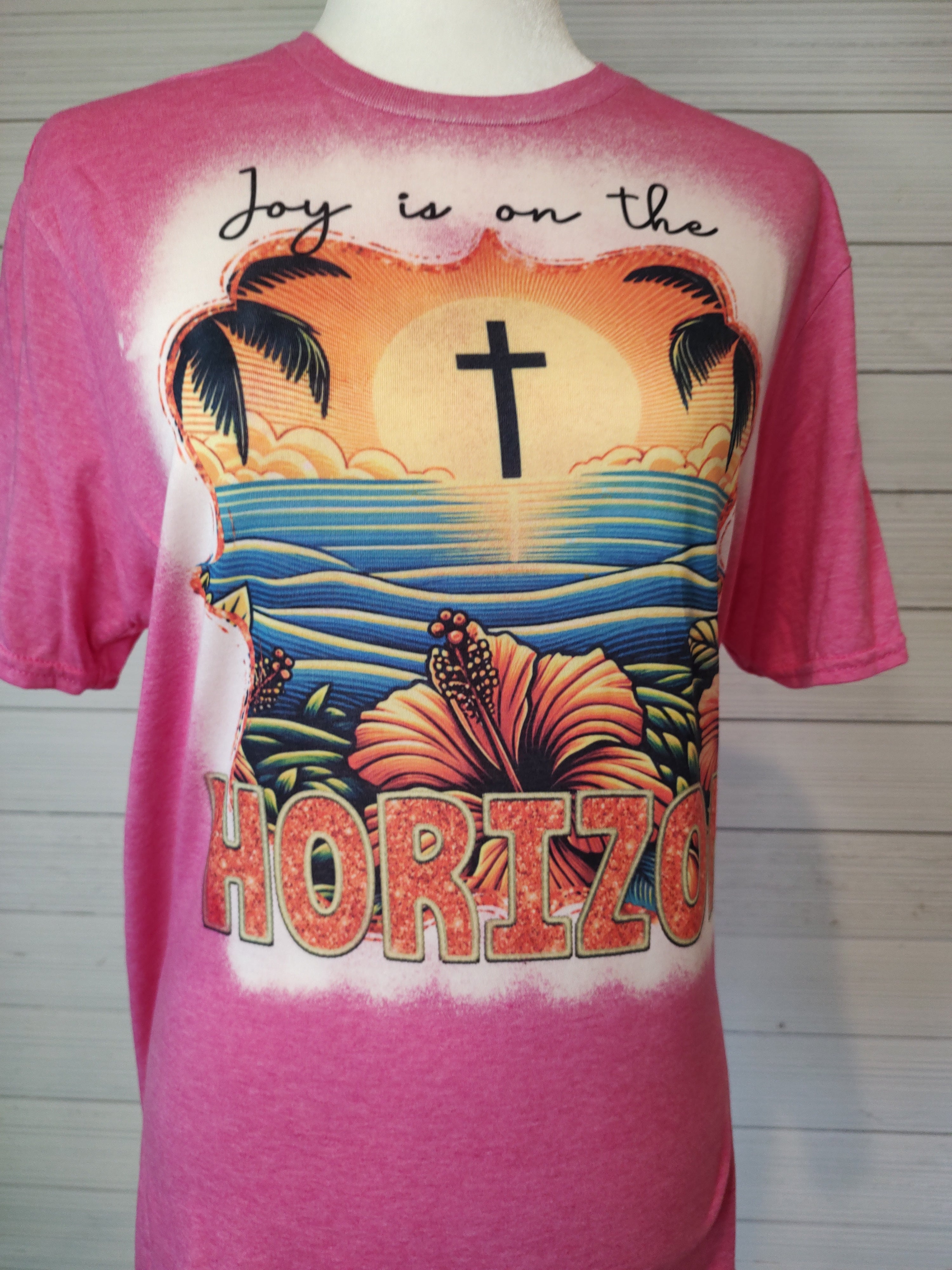 Joy is on the Horizon bleached T-Shirt