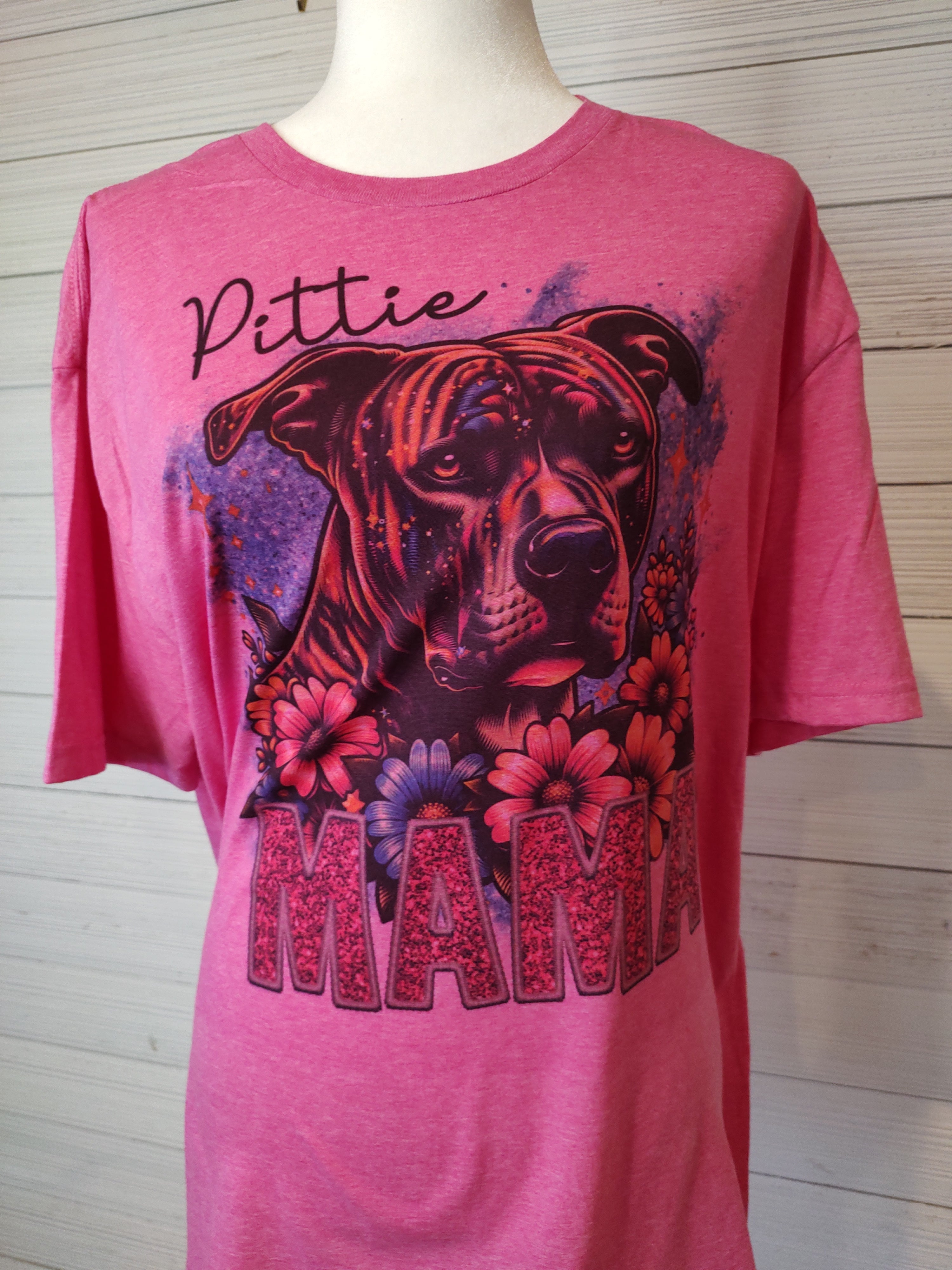 Brindle Pittie Mama T-Shirt