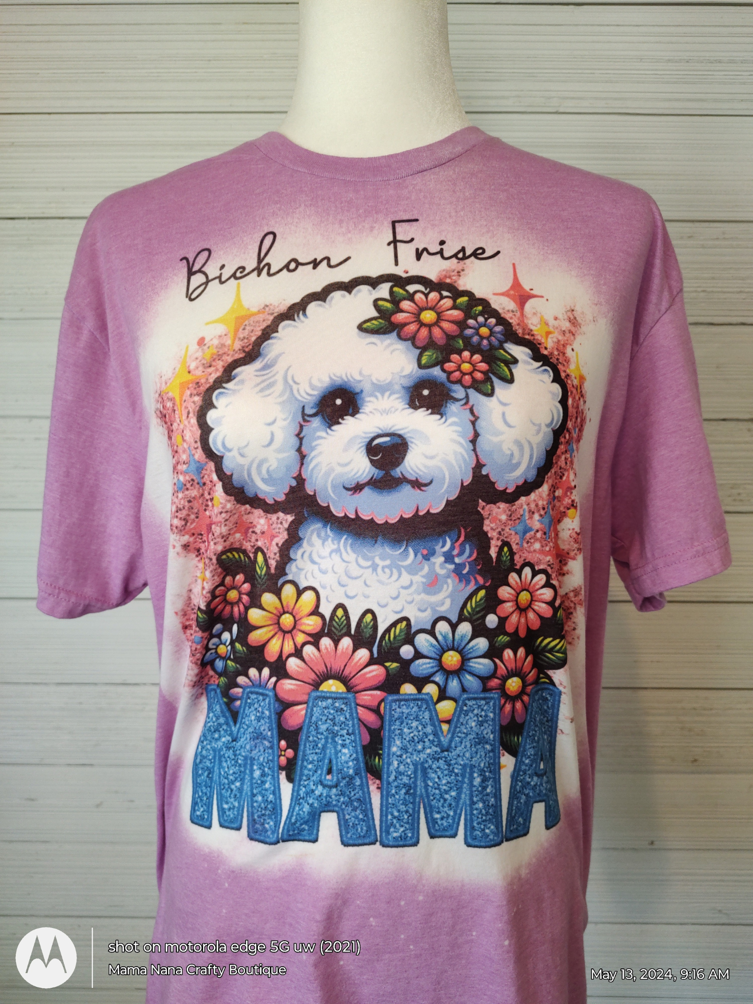 Bichon Frise Bleached T-Shirt