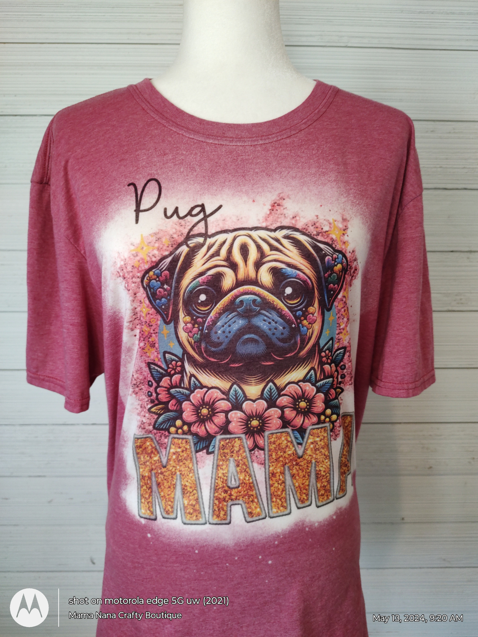 Pug Mama Tan Bleached