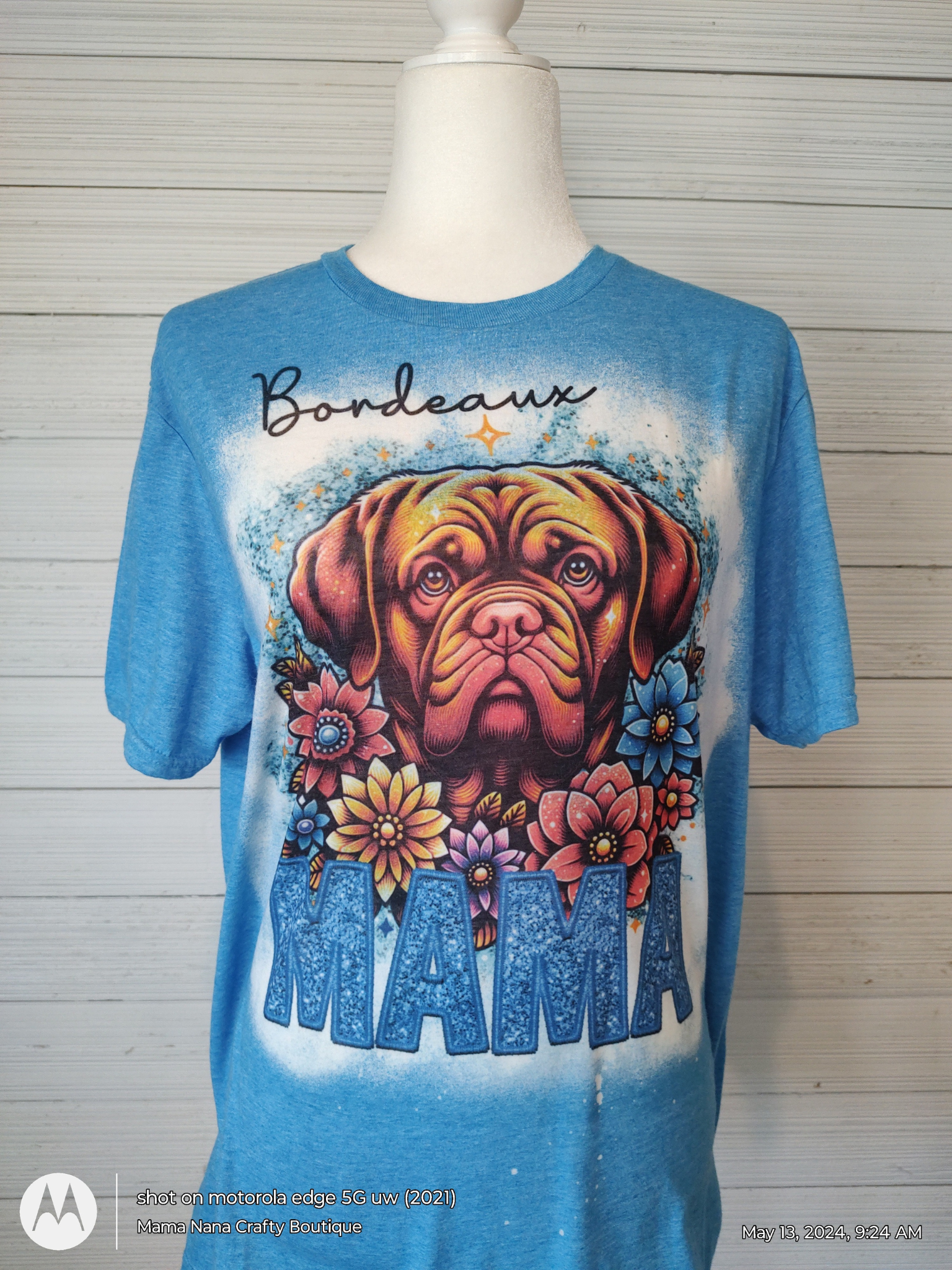 Bordeaux Mama T-Shirt Bleached