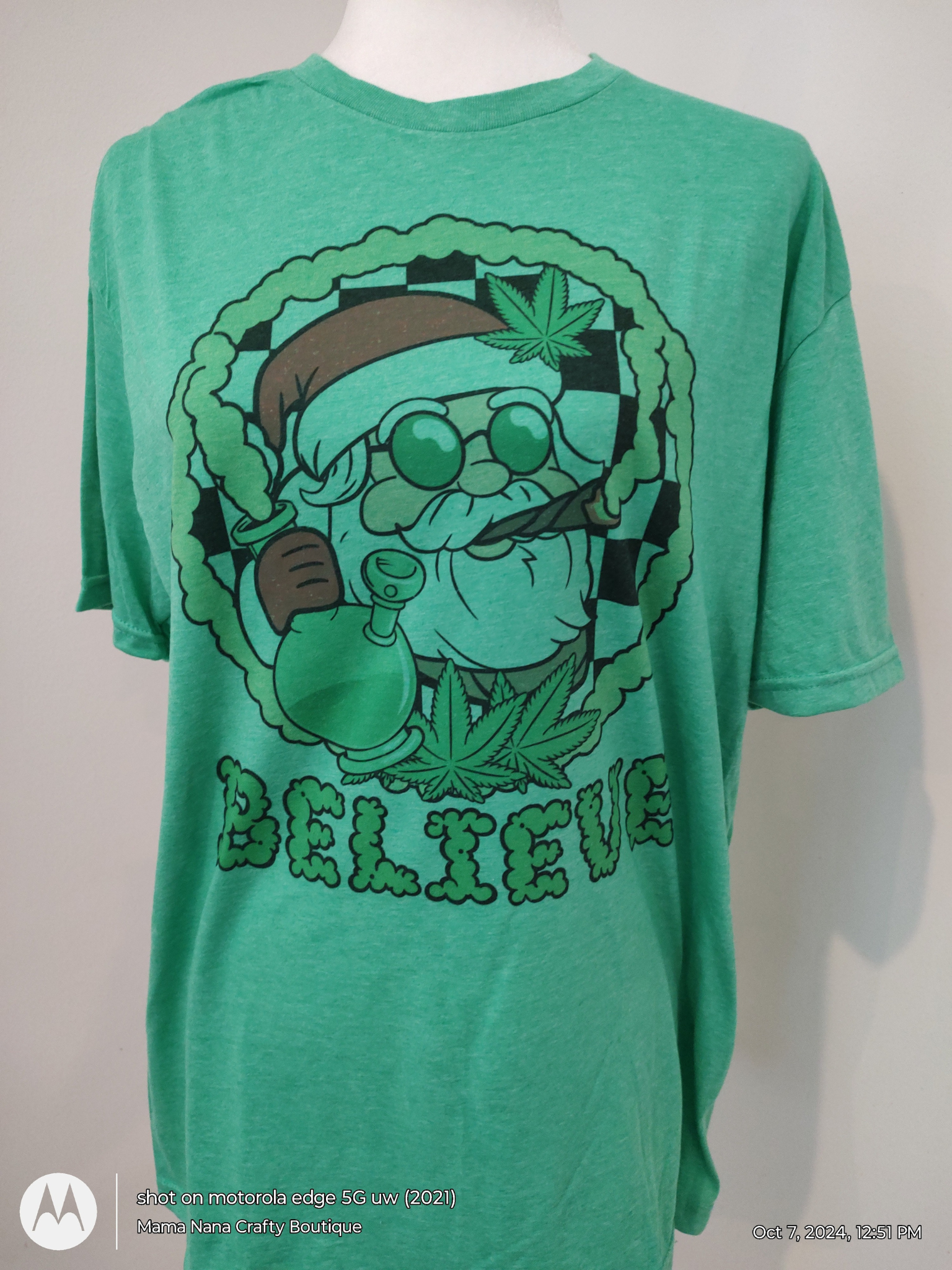 Short sleeve T-shirt 420 Santa Believe