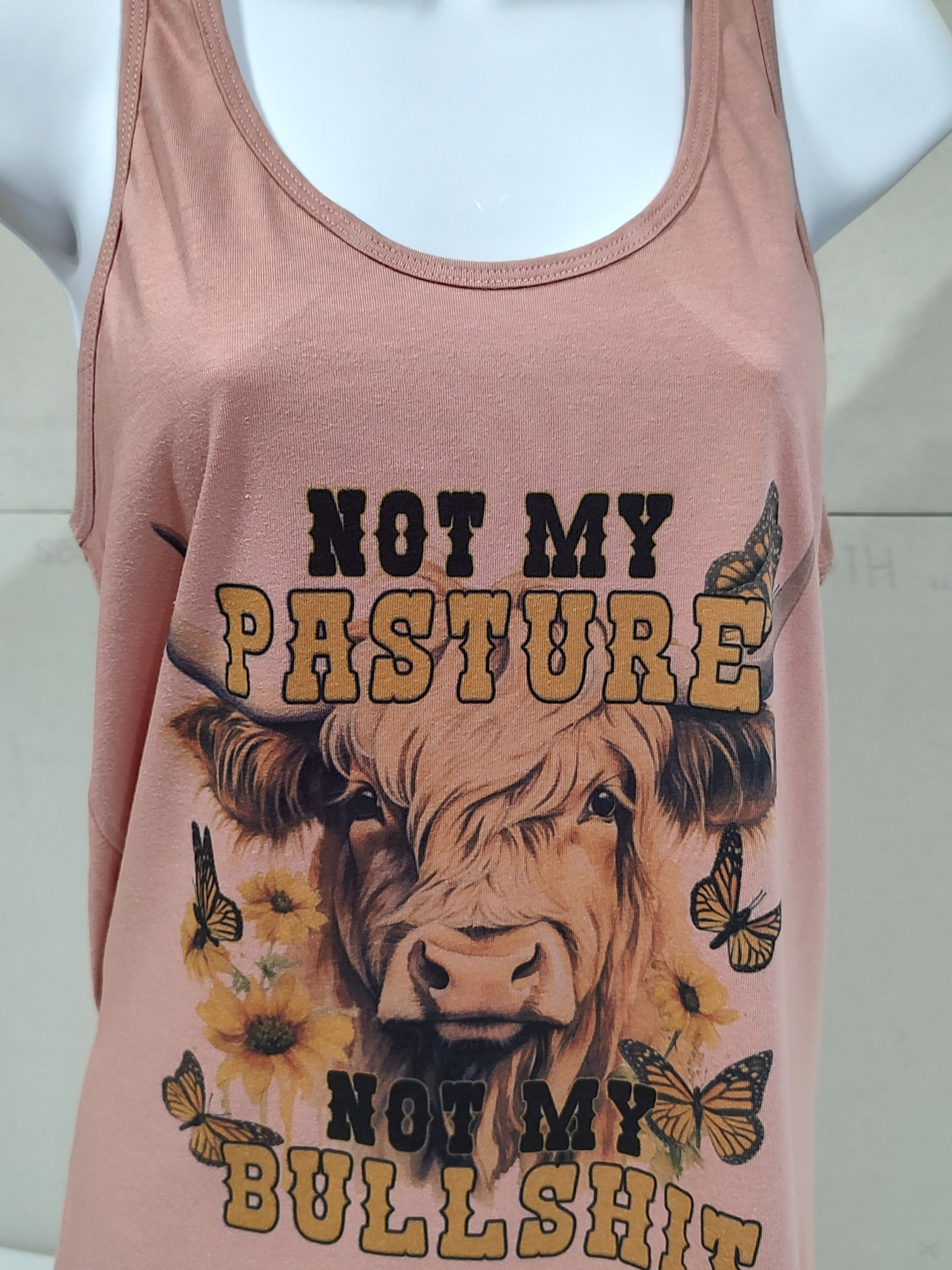 Not my Pasture Not my Bullshit Racerback Tank-Shirt